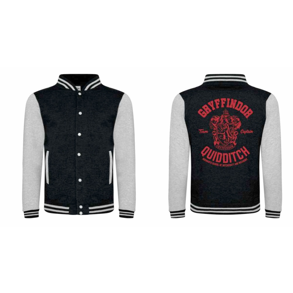 Harry Potter - Gryffindor Quidditch Varsity jacket - Zwart/Grijs